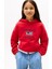 Kız Çocuk Th Sequin Bayrak Kapüşonlu Sweatshirt - Kırmızı 1