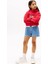 Kız Çocuk Th Sequin Bayrak Kapüşonlu Sweatshirt - Kırmızı 2