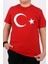 Kırmızı Beyaz Türk Bayrak Baskılı Unisex Çocuk Tişört 3