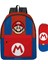 Super Mario Mavi Kırmızı Ilkokul Ortaokul Sırt Çantası ve Kalem Kutu Set 1