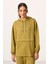 Koyu Hardal Yumuşak Dokulu Kapüşonlu Oversize Kadın Eşofman Tunik Takım - 95348 5