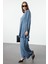 Indigo Oversize Bürümcük Örme Alt-Üst Takım 2