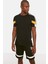 Siyah Slim/dar Kesim Bisiklet Yaka Kısa Kollu Renk Bloklu %100 Pamuk T-Shirt TMNSS20TS0187 2