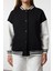 Siyah Oversize/geniş Kalıp Triko Bant Detaylı Kalın Örme Sweatshirt 4