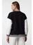 Siyah Oversize/geniş Kalıp Triko Bant Detaylı Kalın Örme Sweatshirt 5