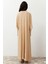 Bej Dokulu/bürümcük Kimono-Elbise Örme Takım 3