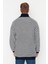 Lacivert Oversize Fit Balıkçı Yaka Çizgili Triko Kazak TMNAW23KZ00199 4