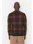 Antrasit Slim Fit Bisiklet Yaka Ekose Yün Karışımlı Triko Kazak TMNAW21KZ0369 2