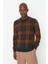 Antrasit Slim Fit Bisiklet Yaka Ekose Yün Karışımlı Triko Kazak TMNAW21KZ0369 4