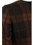 Antrasit Slim Fit Bisiklet Yaka Ekose Yün Karışımlı Triko Kazak TMNAW21KZ0369 5