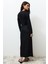 Siyah Bel Detaylı Düz Örme Elbise TCTSS24EB00060 4