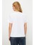 Beyaz Dokuma Garnili Regular/normal Kalıp Baskılı Bisiklet Yaka Örme T-Shirt TWOSS24TS00018 3