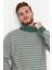 Mint Oversize Fit Balıkçı Yaka Çizgili Triko Kazak TMNAW23KZ00199 1