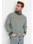 Mint Oversize Fit Balıkçı Yaka Çizgili Triko Kazak TMNAW23KZ00199 4