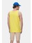 Pebble Açık Sarı Sıfır Kol Oversize Baskılı Oversize Erkek Tshirt 4
