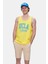 Pebble Açık Sarı Sıfır Kol Oversize Baskılı Oversize Erkek Tshirt 1