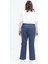 Indigo-Beli Lastikli Büyük Beden Likralı Pantolon 3
