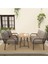Hayal Serisi Balkon, Bahçe, Cafe - Metal Kanepe Koltuk Takımı - 2+1+1 70 x 110 cm Masalı - Cappucino 2