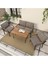 Hayal Serisi Balkon, Bahçe, Cafe - Metal Kanepe Koltuk Takımı - 2+1+1 70 x 110 cm Masalı - Cappucino 3