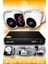 3 Kameralı Kare 2 İç Kamera Set 1 Tb HDD Full Hd Gece Görüşlü Güvenlik Kamerası Sistemi 1