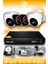 4 Kameralı Kare 2 İç Kamera Set 1 Tb HDD Full Hd Gece Görüşlü Güvenlik Kamerası Sistemi 1