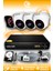 4 Kameralı Kare 3 İç Kamera Set 320 GB HDD Full Hd Gece Görüşlü Güvenlik Kamerası Sistemi 1