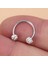 3'lü 316L Kararmaz Cerrahi Çelik Kristal Taşlı Kıkırdak Dudak Burun Septum Tragus Piercing Minik Boy 3