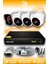 4 Kameralı Kare 3 İç Kamera Set Hdd'siz Full Hd Gece Görüşlü Güvenlik Kamerası Sistemi 1