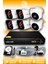 6 Kameralı Kare 2 Iç Kamera Set 250 GB HDD Full Hd Gece Görüşlü Güvenlik Kamerası Sistemi 1