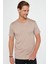 Unisex 5'li Paket Siyah-Beyaz-Haki-Bordo-Vizon Slim Fit Dar Kesim %100 Pamuk Bisiklet Yaka Tişört 5