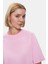 Indıana Gök Mavi Bisiklet Yaka Crop Baskılı Loose Fit Kadın Tshirt 2