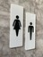 Beyaz Minimal Seri Kadın&erkek Wc Yönlendime Levha Seti 2