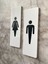 Beyaz Minimal Seri Kadın&erkek Wc Yönlendime Levha Seti 3