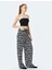 Etnik Desenli Beli Bağcıklı Viskon Geniş Paça Pantolon 2