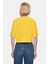 Indıana Gök Mavi Bisiklet Yaka Crop Baskılı Loose Fit Kadın Tshirt 4