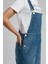Flowers Kadın Jean Salopet Denim 4