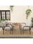 Hayal Serisi Balkon, Bahçe, Cafe - Metal Kanepe Koltuk Takımı - 2+1+1 90X60CM Masalı - Açık Gri 3