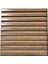 50 cm x 50 cm 1ADET 3D Abs Malzeme Pvc Dayanıklı Duvar Paneli Silinebilir Lambiri Model Kahverengi Panel 5