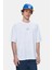 Sınclaır Beyaz Nakışlı Bisiklet Yaka Baskılı Standard Fit Erkek Tshirt 1