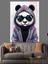 Hoodie Giyen Panda Dekoratif Kanvas - Mdf Ahşap Tablo 3