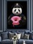 Polis Panda ve Donut Dekoratif Kanvas - Mdf Ahşap Tablo 4
