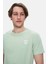 Bass Duman Yeşili Bisiklet Yaka Baskılı Standard Fit Erkek Tshirt 3