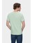 Bass Duman Yeşili Bisiklet Yaka Baskılı Standard Fit Erkek Tshirt 5