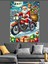 Noel Baba Motosiklette Dekoratif Kanvas - Mdf Ahşap Tablo 4