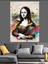 Mona Lisa ve Soyut Renkler Dekoratif Kanvas - Mdf Ahşap Tablo 1