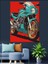 Retro Yeşil Motosiklet Dekoratif Kanvas - Mdf Ahşap Tablo 3