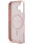 iPhone 16 Kılıf Guess Lisanslı Magsafe Özellikli Taneli Çiçek Tasarımlı Metal Logolu Kapak Pembe 4