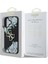 iPhone 16 Kılıf Guess Orjinal Lisanslı Gül Baskılı Büyük Metal Logo Dizaynlı Kapak Siyah 5