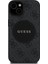 iPhone 14 Kılıf Guess Orjinal Lisanslı Magsafe Şarj Özellikli Yazı Logolu Circle Classic Kapak Siyah 1