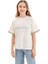 Kız Çocuk Kolları Örgü Detaylı Pamuklu T-Shirt 1